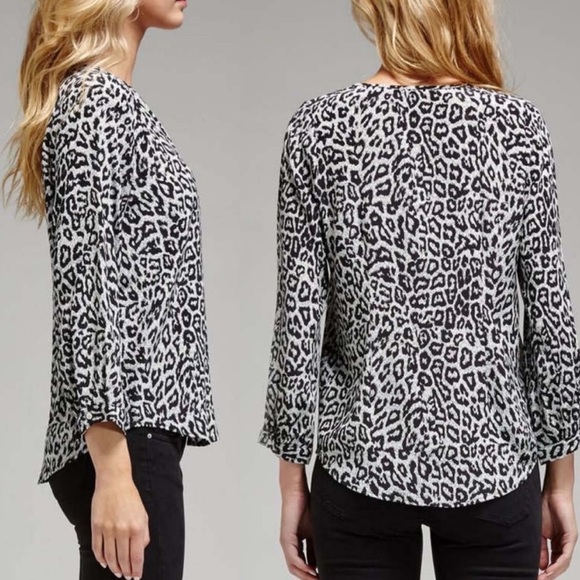 Joie Tops - NEW Joie Purine Leopard Print Silk Blouse Size XS